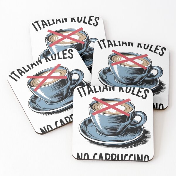 Item preview, Italian Life Rules: No Cappuccino After 11 AM designed and sold by StuffUNeed2Wear.