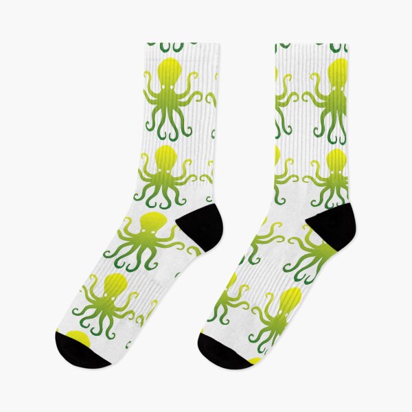 Item preview, Neon Yellow And Green Octopus designed and sold by Angry Swan Designs.