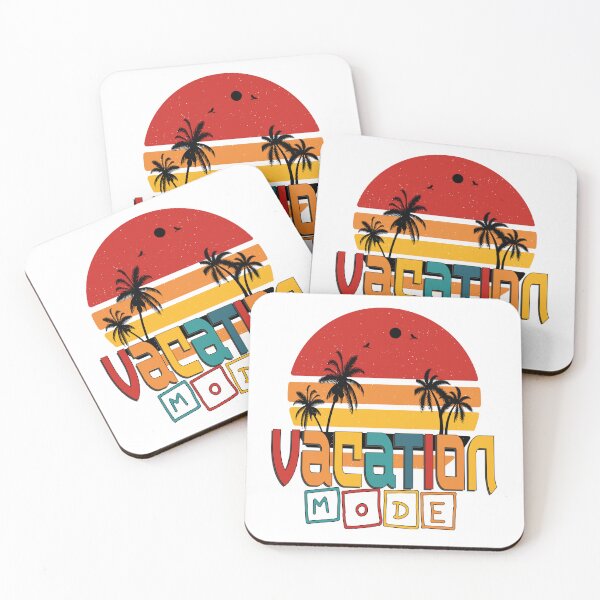 Item preview, Vacation Mode in retro sunset design designed and sold by Mye Light Designs.