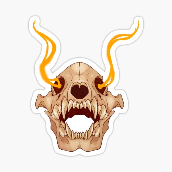Item preview, Hyena Smoke Skull designed and sold by Skeletootles.