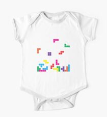 tetris on black One Piece - Short Sleeve