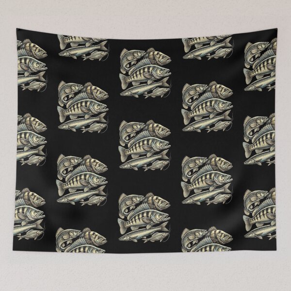 Item preview, Vintage Fly Fishing School of Fish designed and sold by ToxiCool.