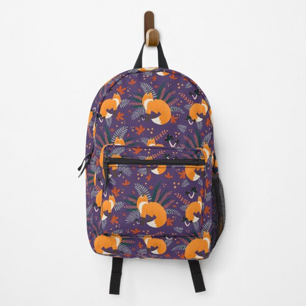Item preview, Purple autumn fox pattern designed and sold by Home Cyn Home.