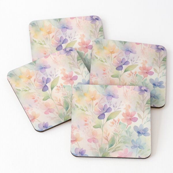 Item preview, Soft watercolor rainbow floral  designed and sold by juthamas8426.