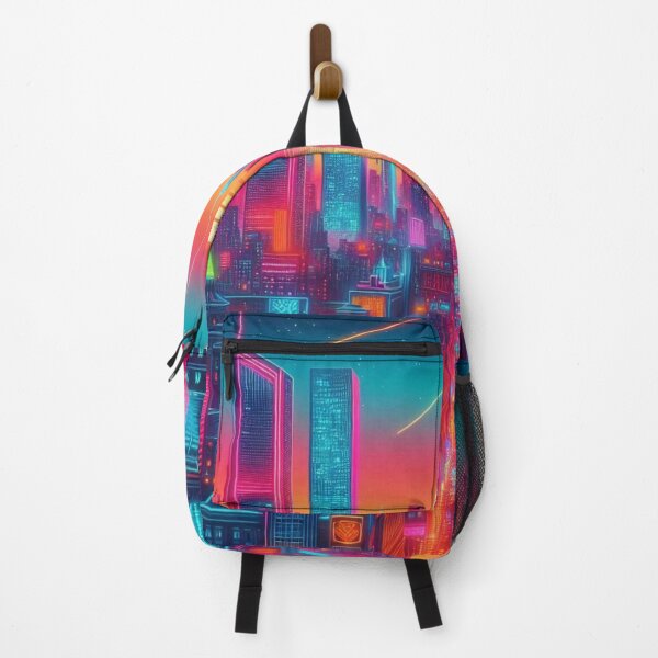 Item preview, Neon Metropolis at Sunset designed and sold by ZenOfAIarts.