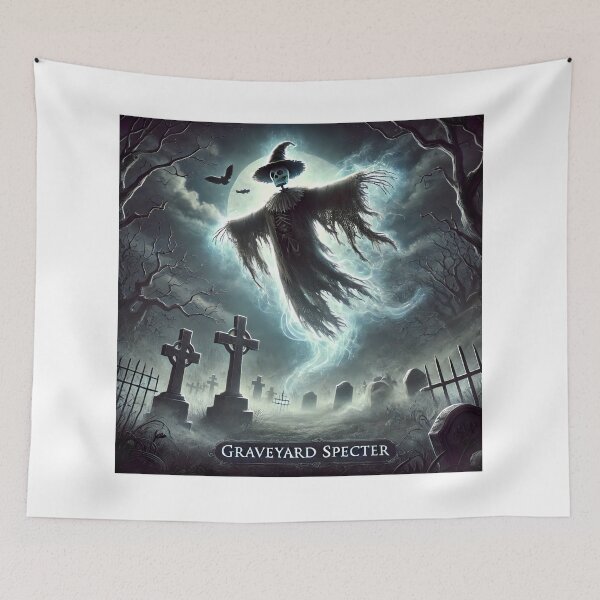 Item preview, Graveyard Specter Ghostly Scarecrow Haunting the Cemetery designed and sold by Pattamo1.
