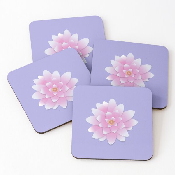 Artikelvorschau, Tossed Pink Lotus on Soft Lavender Half-Drop Repeat 5748 entworfen und verkauft von Art in My Loft.