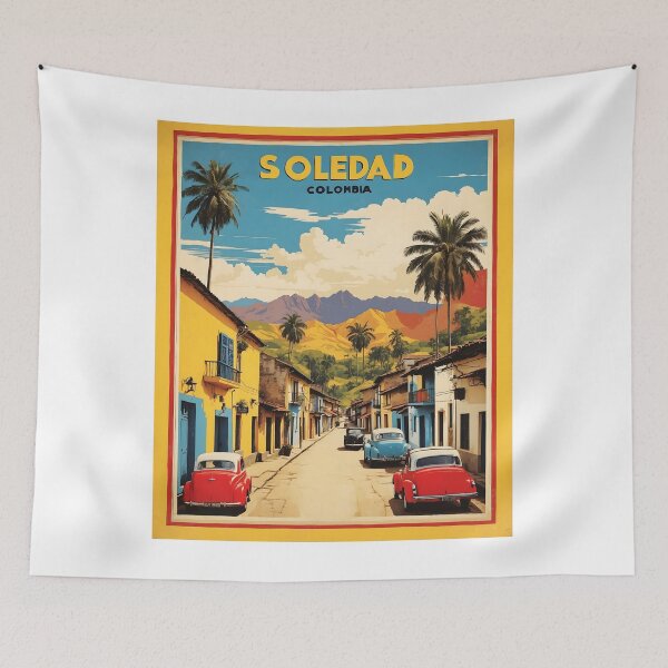 Item preview, Cartel retro vintage de turismo de Soledad Colombia designed and sold by TravelersGems.