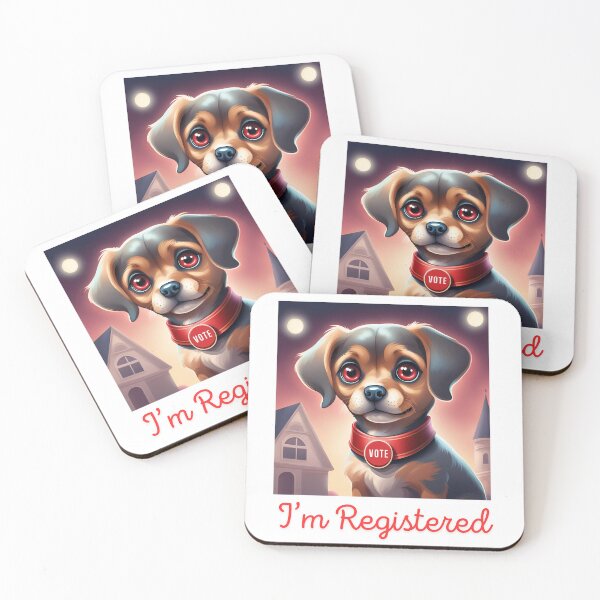 Item preview, Pup - I'm Registered to Vote designed and sold by LewpyG.