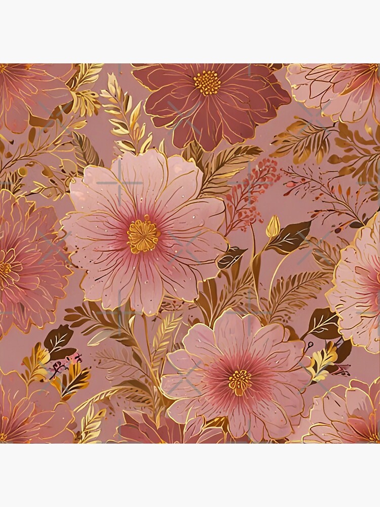 Thumbnail 3 of 3, Sticker, Floral Patterns designed and sold by vonna79.
