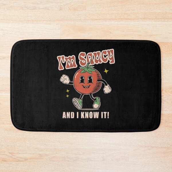 Item preview, I'm Saucy And I Know It! Sassy Tomato Retro Cartoon_ Dark Colors designed and sold by Osaya-Store.
