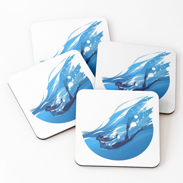Item preview, Graceful Freediver Descending into the Deep Ocean designed and sold by Windy-market.