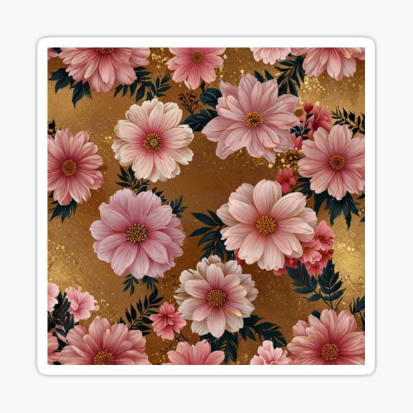 Abstract Floral Decorative Flowers Sticker