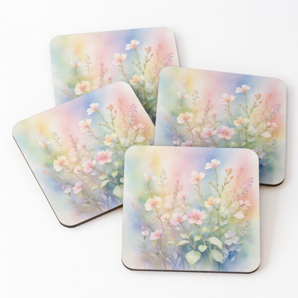 Item preview, rainbows flowers watercolor  designed and sold by juthamas8426.