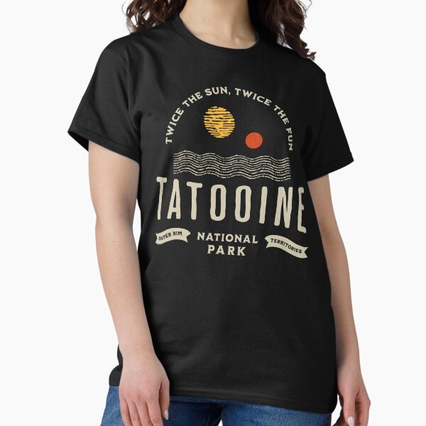 Vista previa del artículo con la obra «Parque Nacional Tatooine: ¡el doble de diversión, el doble de diversión!», diseñado y vendido por magrodanny.