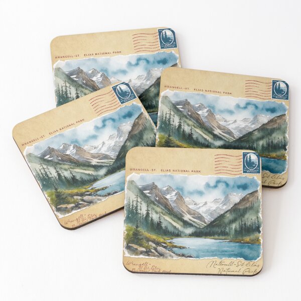 Item preview, Wrangell St Elias Alaska National Park Postcard Vintage Retro Travel designed and sold by TravelPostcardGems.