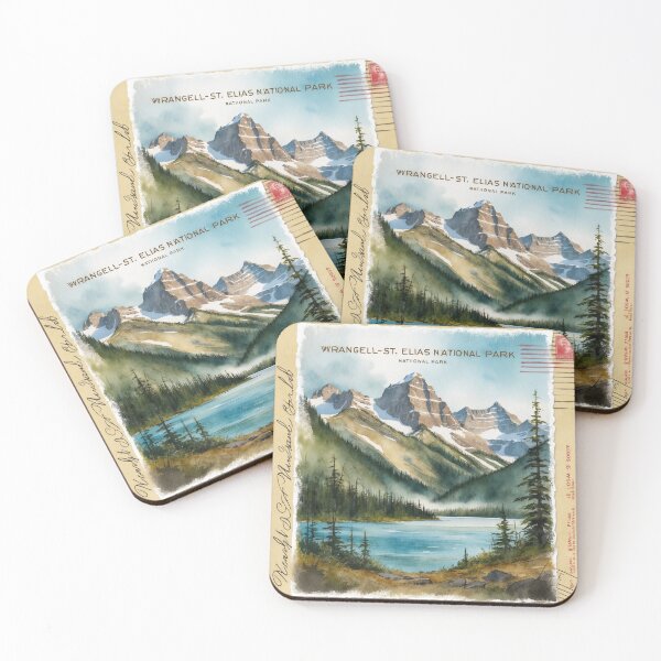 Item preview, Wrangell St Elias Alaska National Park Postcard Vintage Retro Travel designed and sold by TravelPostcardGems.