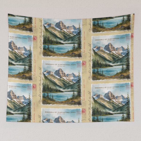 Item preview, Wrangell St Elias Alaska National Park Postcard Vintage Retro Travel designed and sold by TravelPostcardGems.