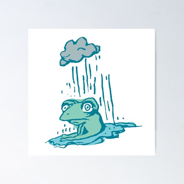Item preview, Frog gets rained on designed and sold by Kara Draws.