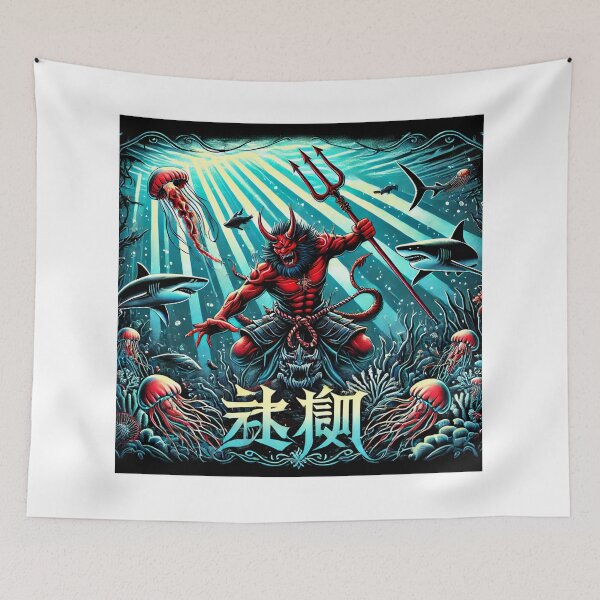 Item preview, Abyssal Oni Underwater Demon Ruling the Depths designed and sold by Pattamo1.