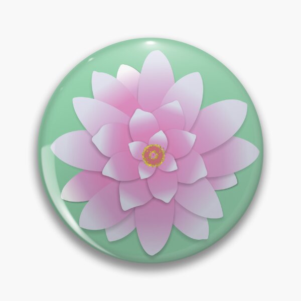 Item preview, Tossed Pink Lotus on Mint Half-Drop Repeat 5748 designed and sold by Art in My Loft.