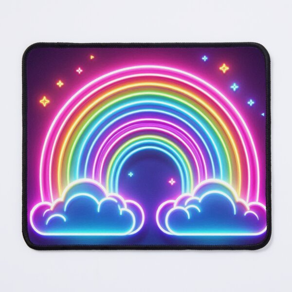 Item preview, Neon Cute Rainbow with Clouds on Both Ends for all Occassions and Daily Lifestyle designed and sold by erkabees.