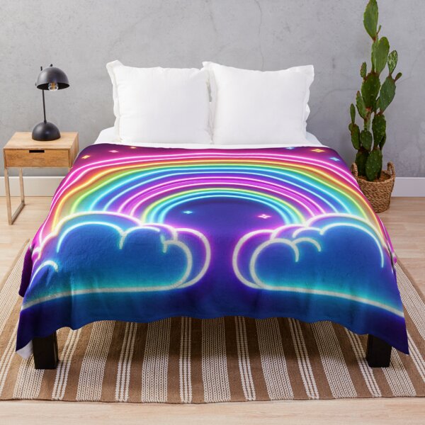 Item preview, Neon Cute Rainbow with Clouds on Both Ends for all Occassions and Daily Lifestyle designed and sold by erkabees.