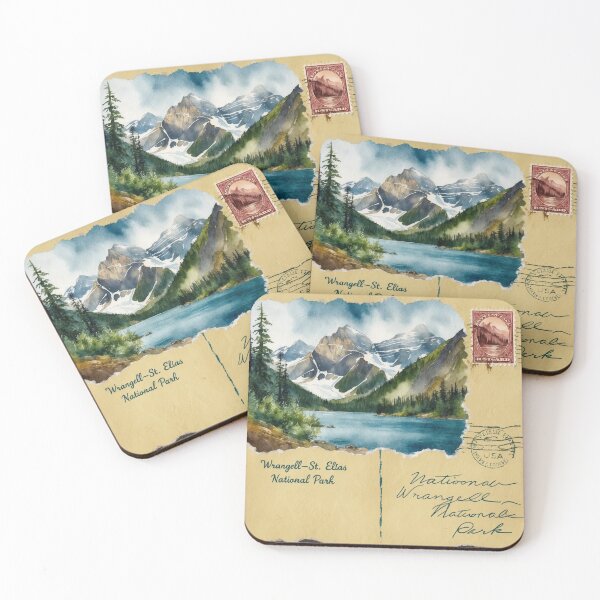 Item preview, Wrangell St Elias Alaska National Park Postcard Vintage Retro Travel designed and sold by TravelPostcardGems.