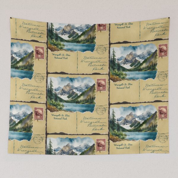 Item preview, Wrangell St Elias Alaska National Park Postcard Vintage Retro Travel designed and sold by TravelPostcardGems.