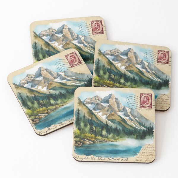 Item preview, Wrangell St Elias Alaska National Park Postcard Vintage Retro Travel designed and sold by TravelPostcardGems.