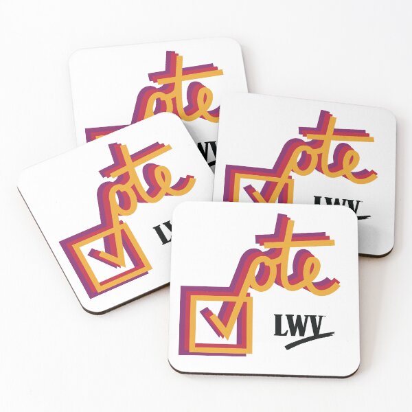 Item preview, VOTE checkmark: yellow, red, purple designed and sold by LWVKC.