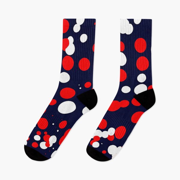 Item preview, Overlapping red and white circles on a navy background for a nautical-themed designed and sold by Tchoice.