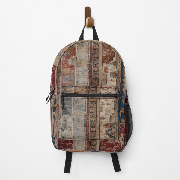 Item preview, Vintage Striped Bohemian Rug: Distressed Multicolor Oriental Pattern designed and sold by Octavia Soldani.