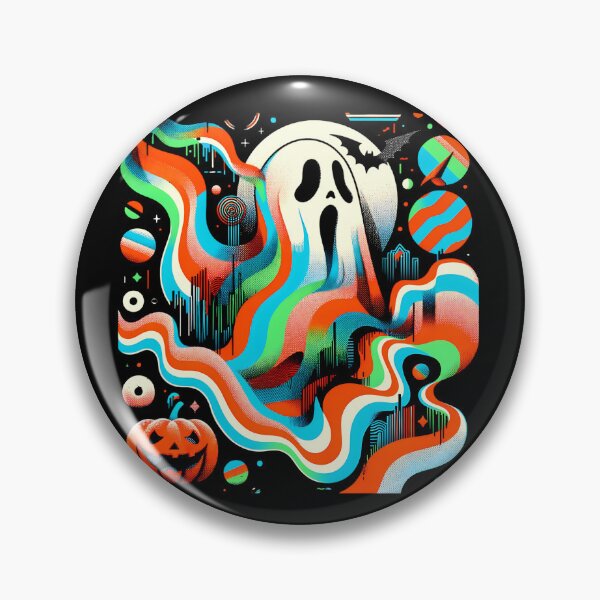 Item preview, Ghost Trippy Vaporwave Psychedelic Halloween Rave designed and sold by All Year Round.