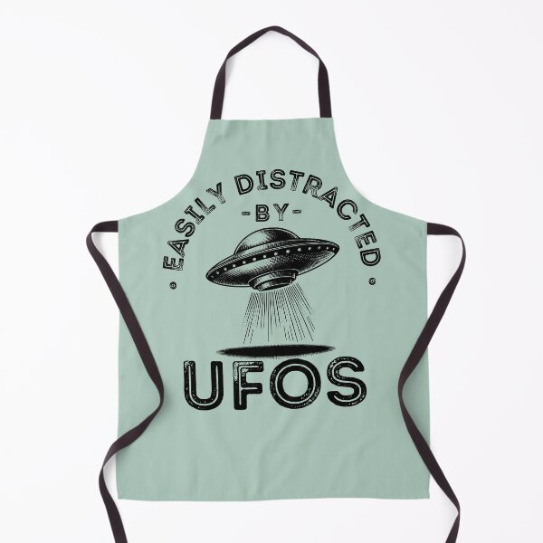 Item preview, Easily distracted by Ufos, ufologist, vintage flying saucer designed and sold by lagunaklein.