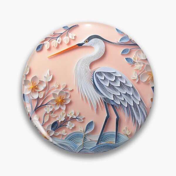 Item preview, Papercraft Pink Blue Heron designed and sold by Catobix.