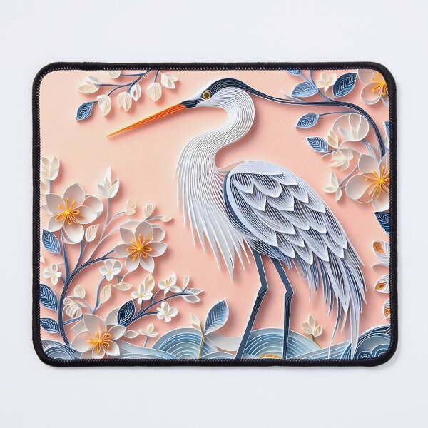 Item preview, Papercraft Pink Blue Heron designed and sold by Catobix.