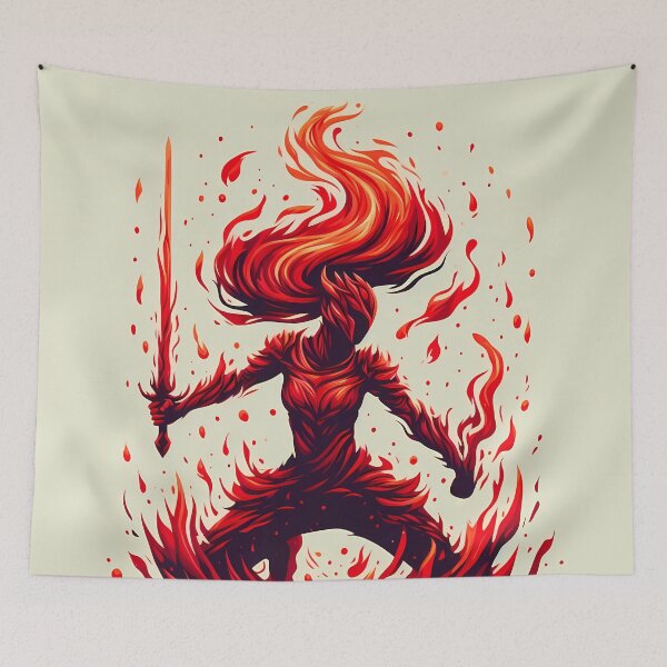 Item preview, Lava Fire Warrior, Ai Generated Art  designed and sold by ACC .