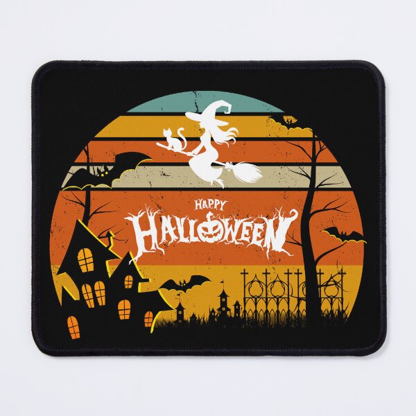 Item preview, Happy Halloween! Witch rides on her broomstick, gothic, classic and spooky! designed and sold by FreeSoulLab.