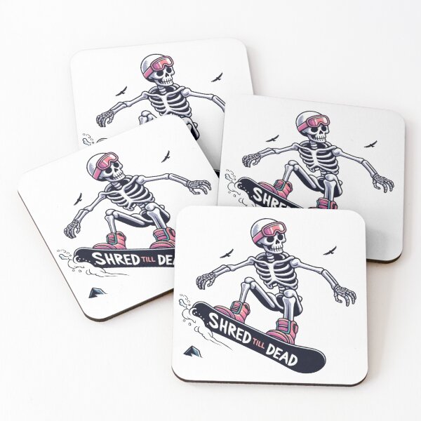 Item preview, Skeleton Snowboarding - Cool Shred Till Dead designed and sold by cami gallo.