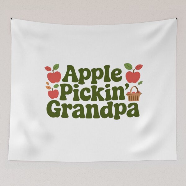 Item preview, Apple Picking with Grandpa Fun Fall Family Harvest Design designed and sold by BunBuntheDog-.