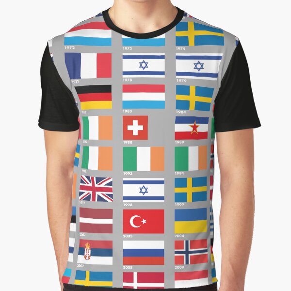 Item preview, Every Eurovision Song Contest Winner's Flag designed and sold by MonopolyBoy.