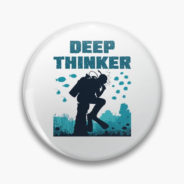 Item preview, Deep Thinker Scuba Diver Diving Rodin designed and sold by jaygo.