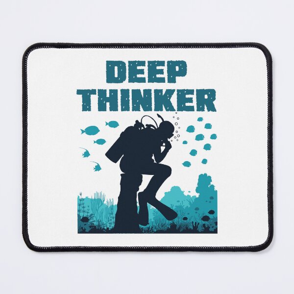 Item preview, Deep Thinker Scuba Diver Diving Rodin designed and sold by jaygo.