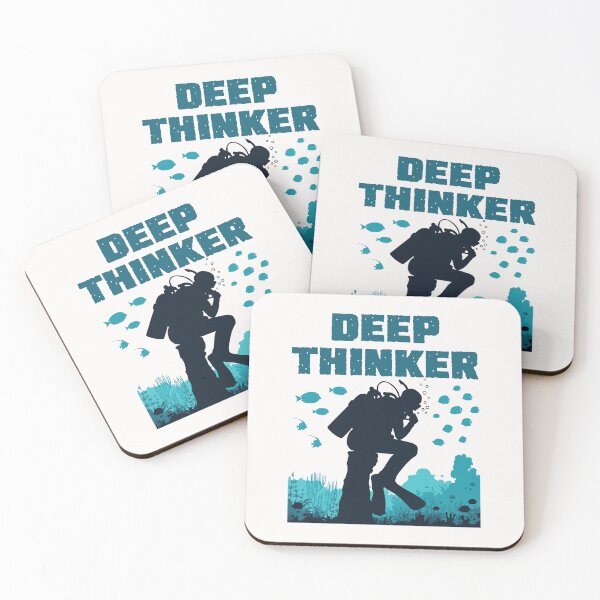 Item preview, Deep Thinker Scuba Diver Diving Rodin designed and sold by jaygo.
