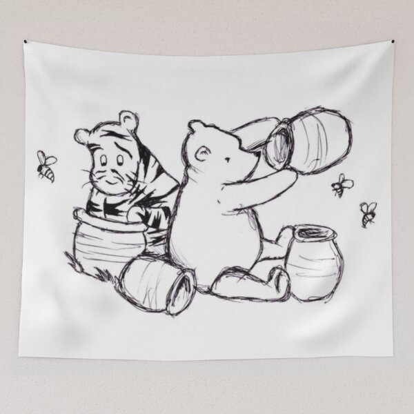 Item preview, Tigger and Pooh with honey pots. designed and sold by jamiestarr.