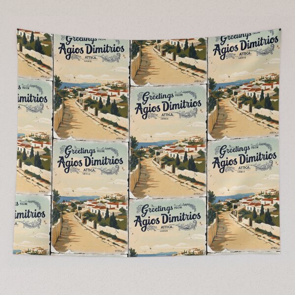 Item preview, Agios Dimitrios Attica Greece Postcard Vintage Retro Travel Vintage designed and sold by TravelPostcardGems.