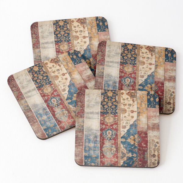 Item preview, Bohemian Striped Vintage Rug: Distressed Multicolor Oriental Patterns designed and sold by Octavia Soldani.