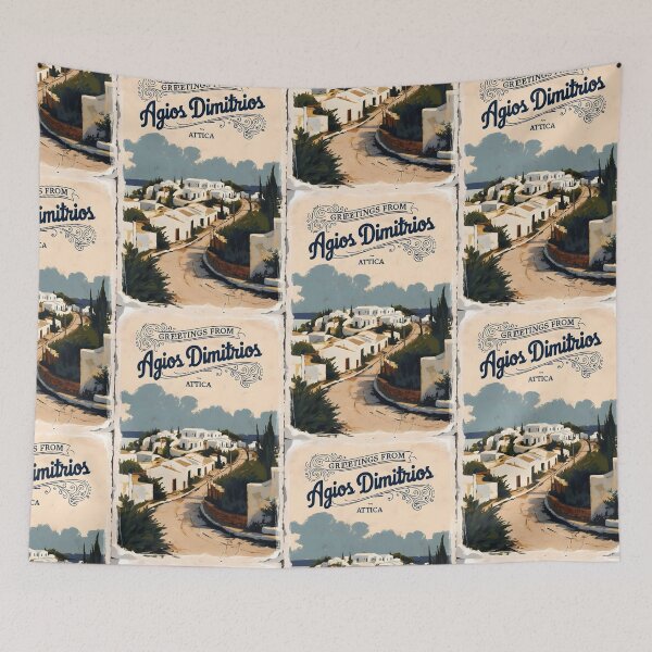 Item preview, Greetings from Agios Dimitrios Attica Greece Postcard Vintage Retro Travel Vintage designed and sold by TravelPostcardGems.