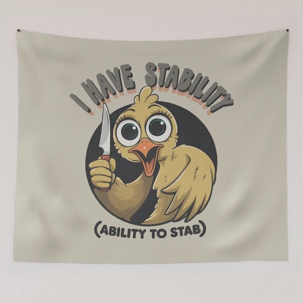 Item preview, Crazy duck I have stability ability to stab retro cartoon designed and sold by Osaya-Store.